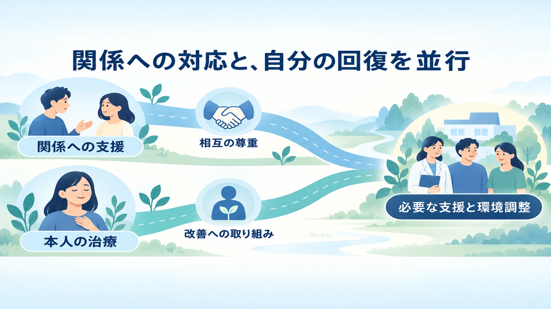 まとめ・夫婦関係への対応と、自分の心身の回復を並行する
