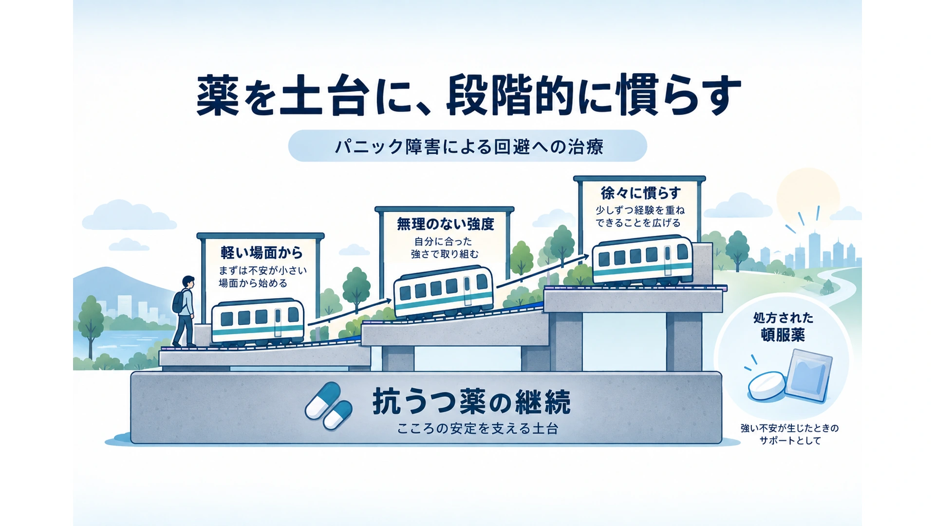 薬を土台に、段階的に慣らす
