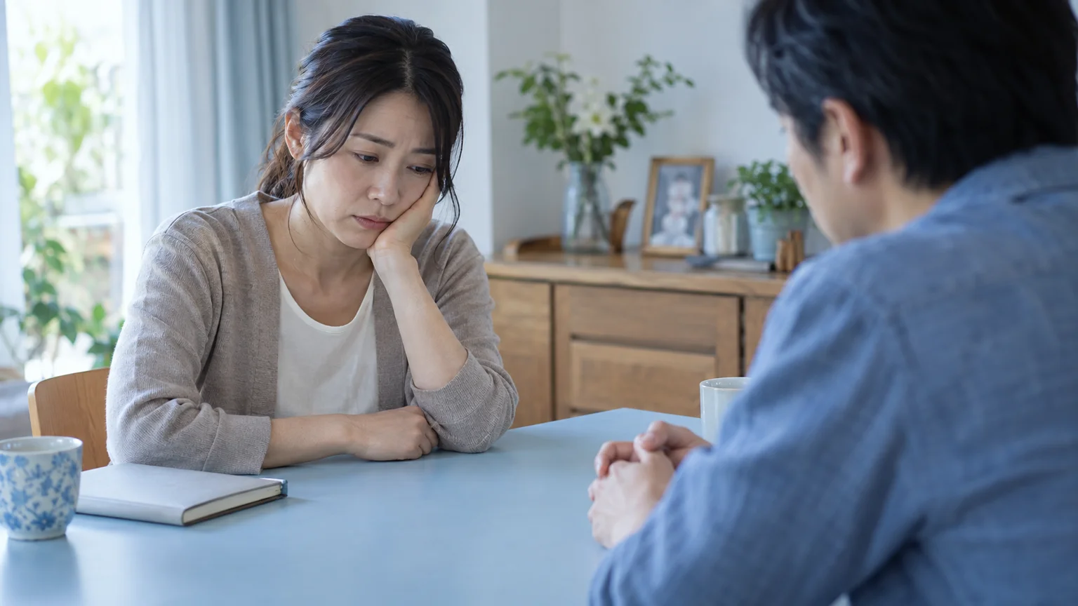 言葉数が減るの説明動画。日常生活の場面を表した架空のイメージ。