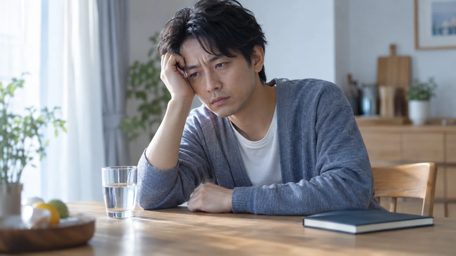 眠ったはずなのに、寝た気がしないの説明動画。日常生活の場面を表した架空のイメージ。