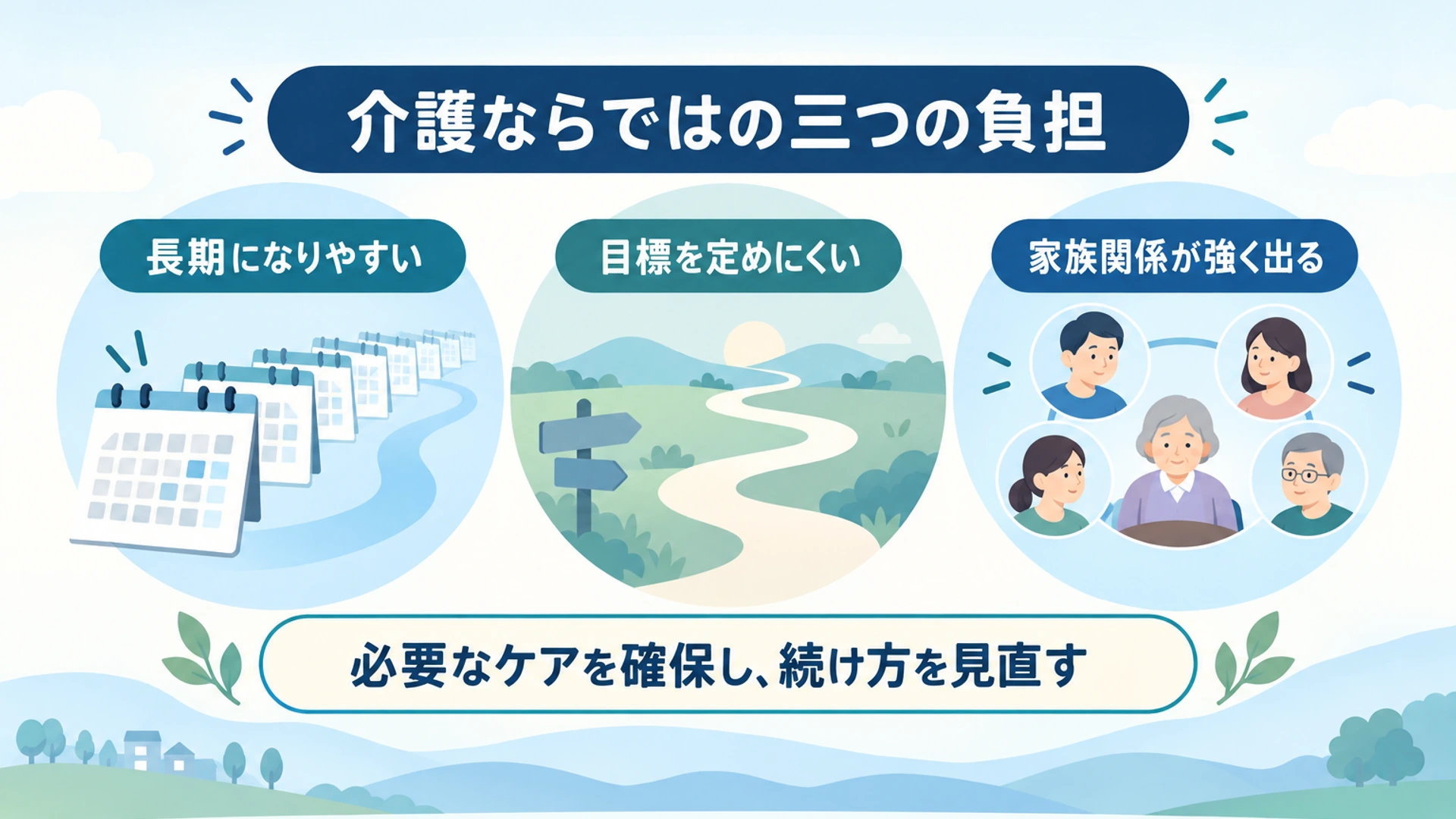 介護で疲れやストレスがたまる三つの理由
