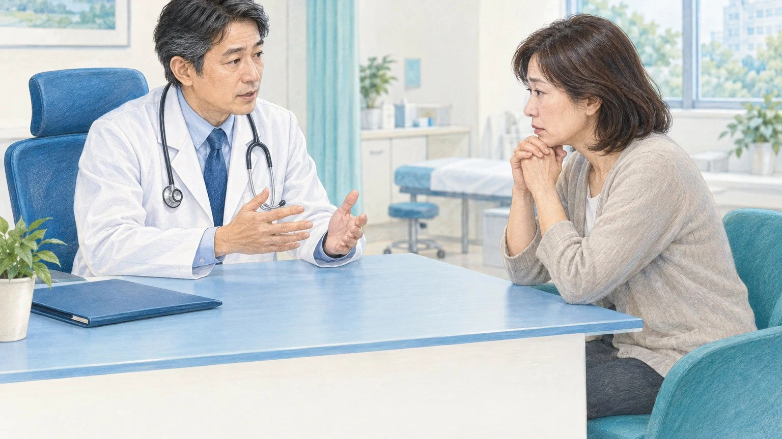 原因は、精神病性・うつ病性・心因性・器質性の四つに分けるの説明動画の冒頭場面
