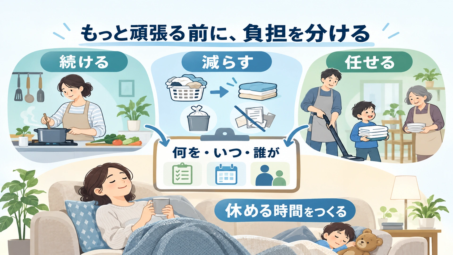 育児がつらいときの対処法――家事・仕事・人付き合いを整理する