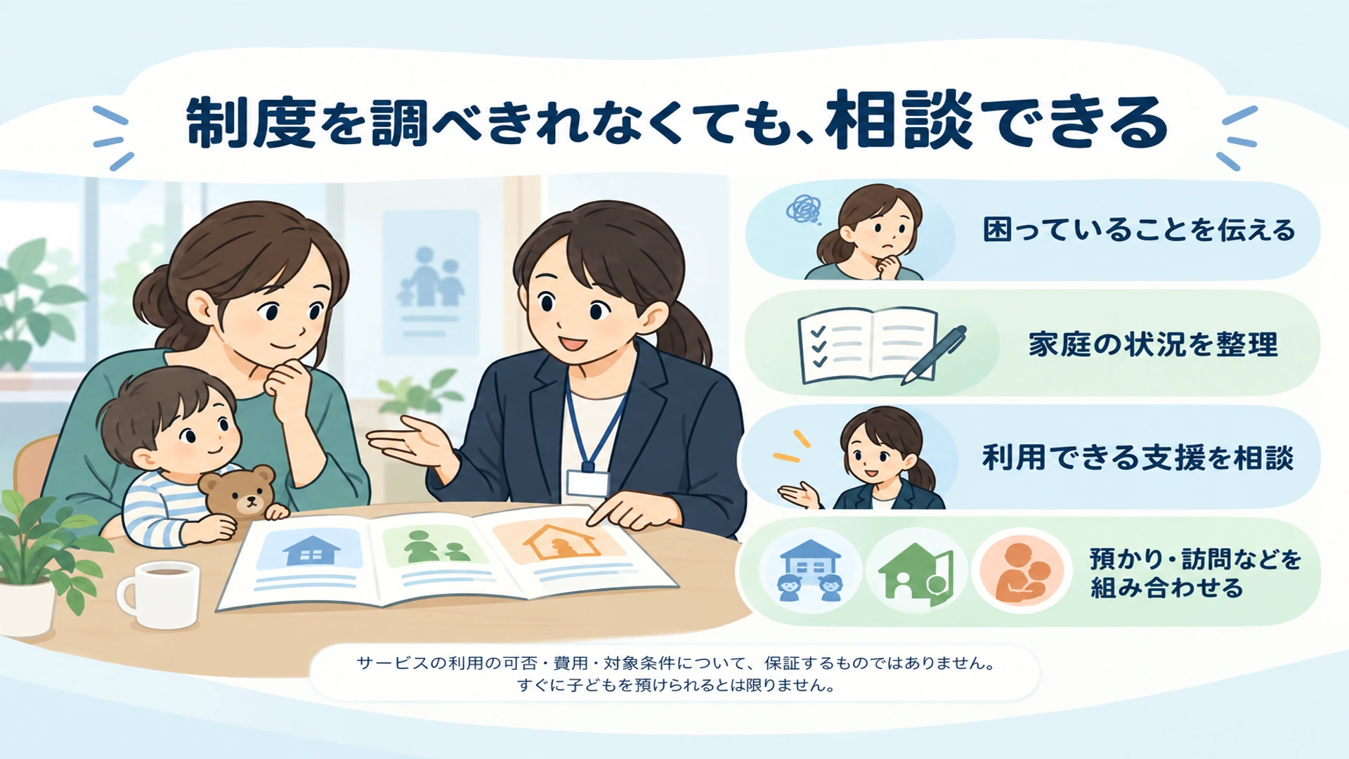 子ども家庭支援センターなどに相談する――使える支援を一緒に探す