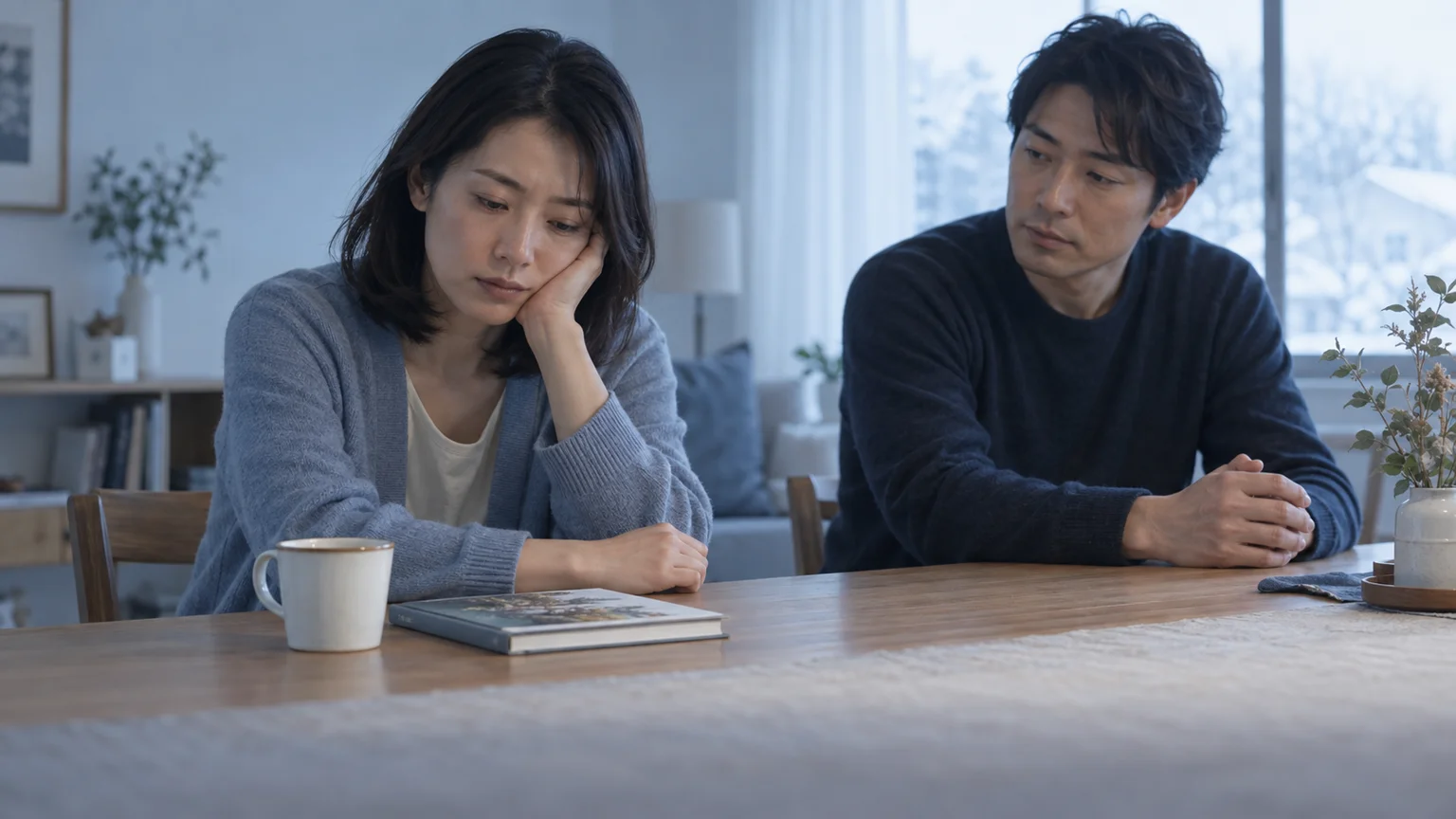 うつ病の人がとる行動5つの説明動画。日常生活の場面を表した架空のイメージ。