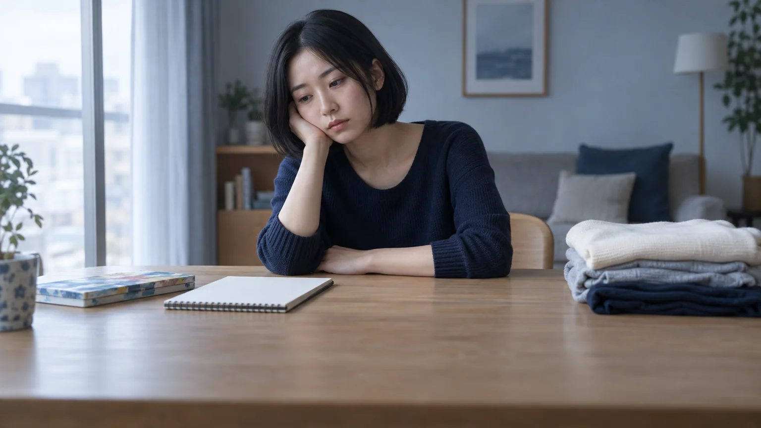 何もしなくなるの説明動画。日常生活の場面を表した架空のイメージ。