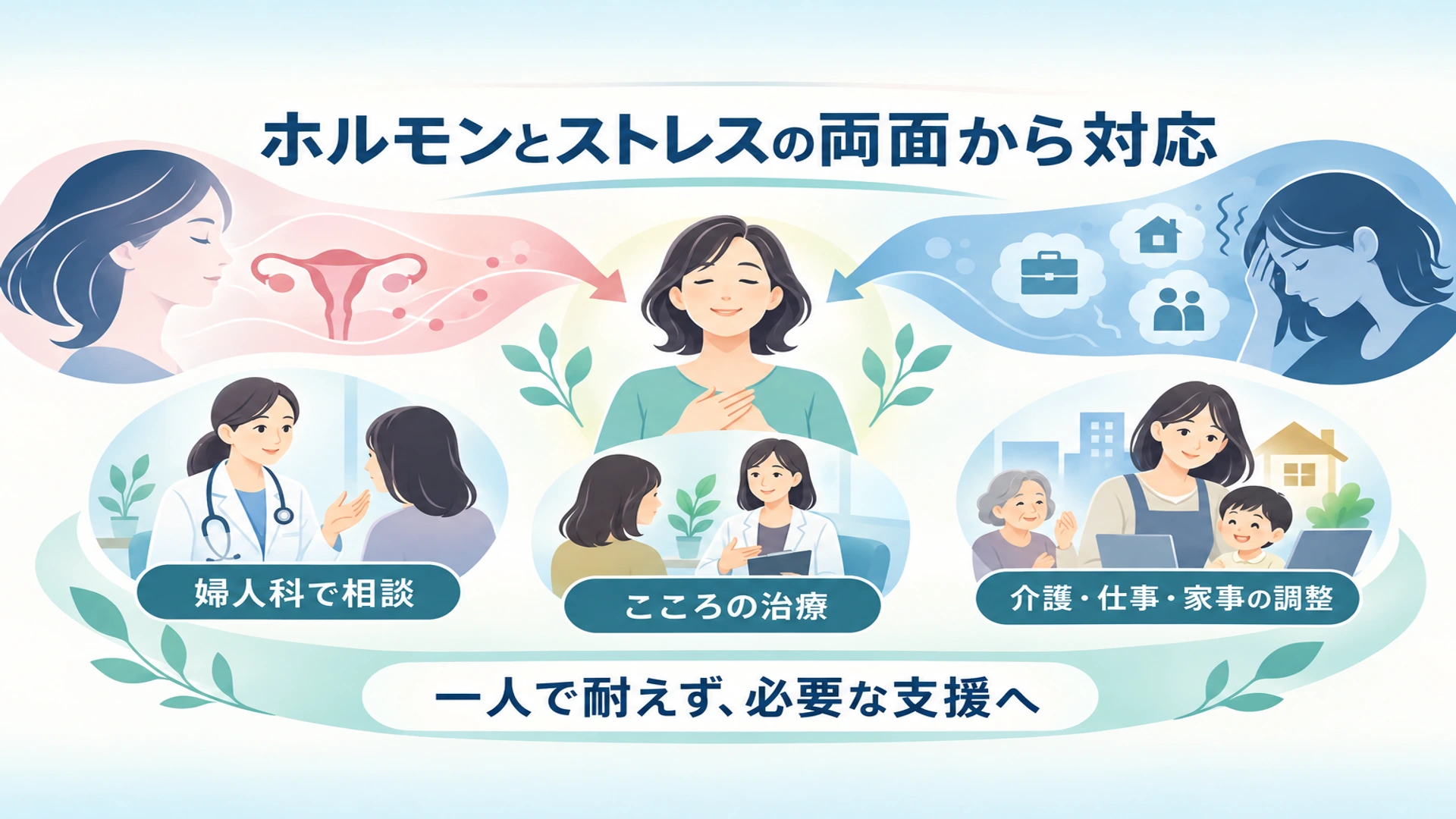 まとめ・更年期の変化と、生活の負担の両方に対応する