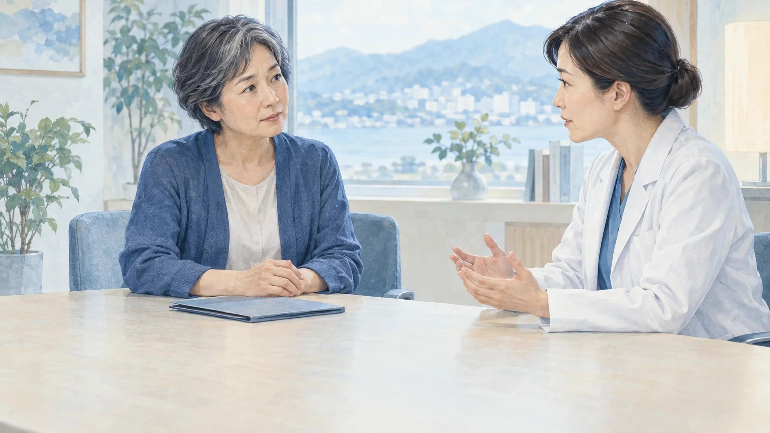 婦人科の治療と、こころの治療を並行するの説明動画の冒頭場面