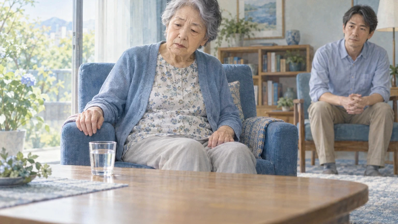 急な変化や時間帯による違いは、せん妄に注意するの説明動画の冒頭場面