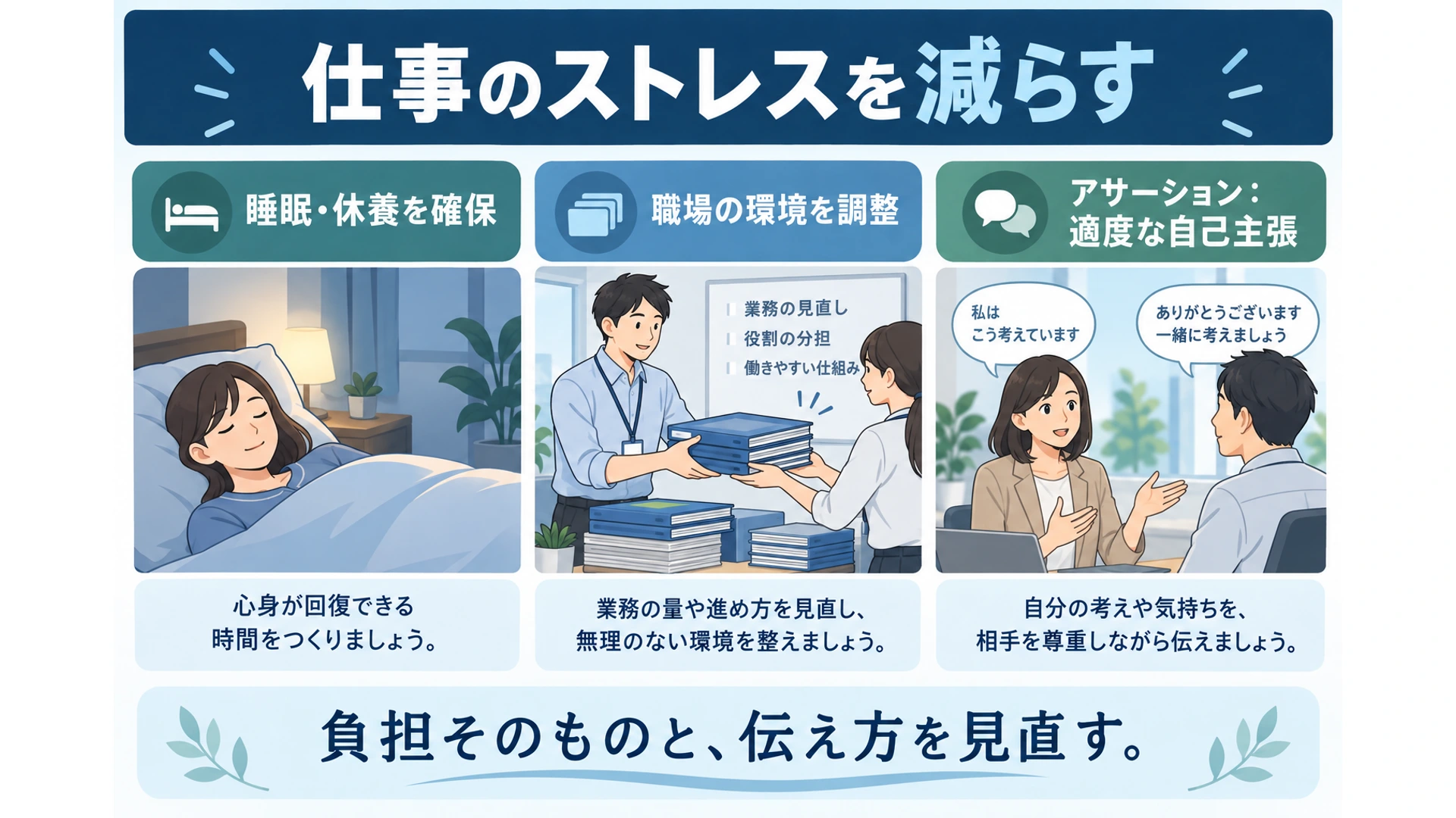 休養・環境調整・アサーション