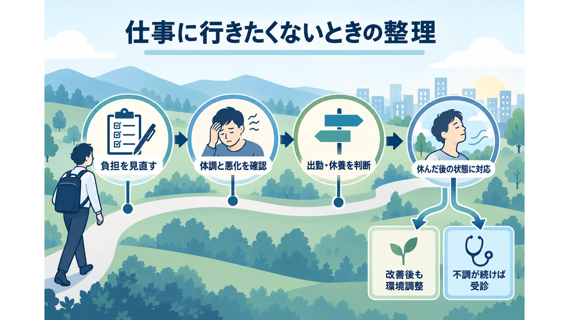 負担の確認から休養・受診までの整理