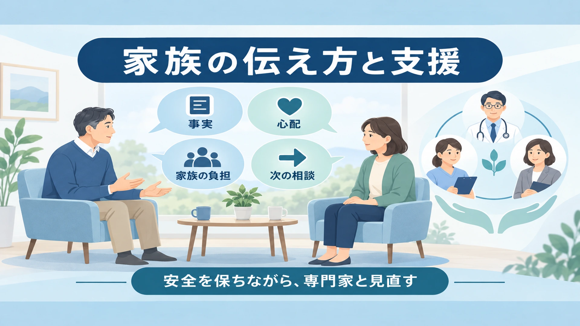 家族はどう接する？ 本人を尊重しながら、問題を伝える方法