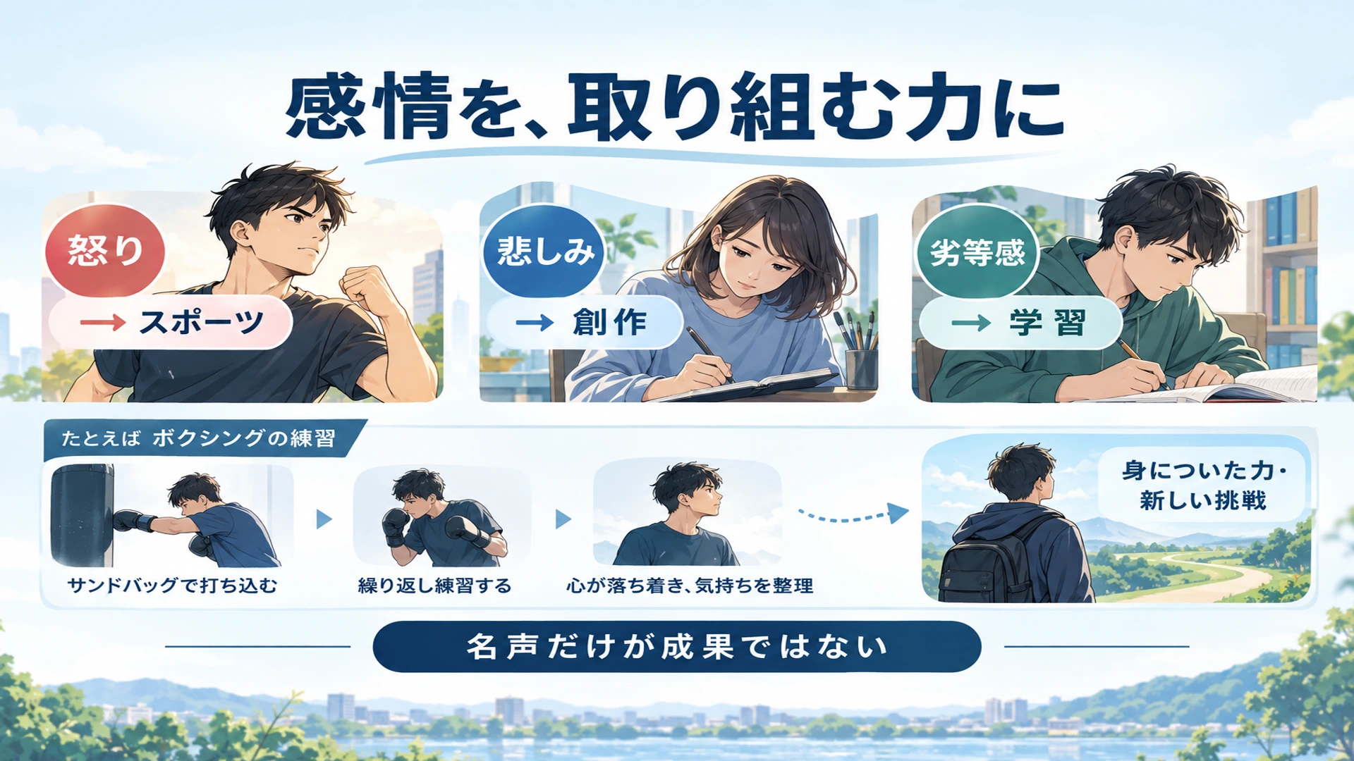 昇華の具体例――怒り・悲しみ・劣等感を力に変える