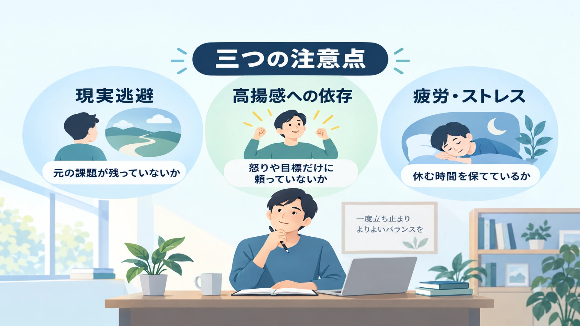 昇華のデメリット3つ――現実逃避・依存・疲労