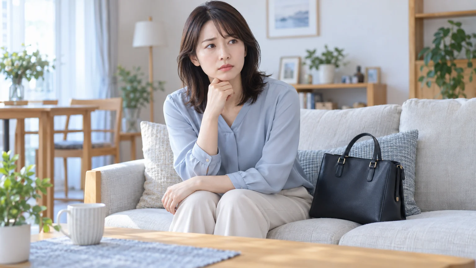 月曜朝の不調の説明動画。日常生活の場面を表した架空のイメージ。
