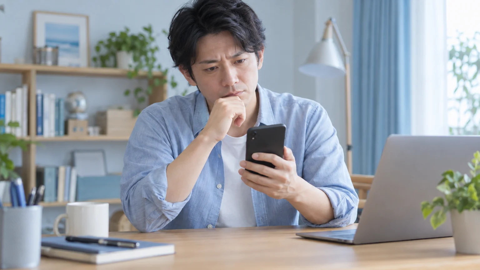 特定の相手や場面で不調の説明動画。日常生活の場面を表した架空のイメージ。