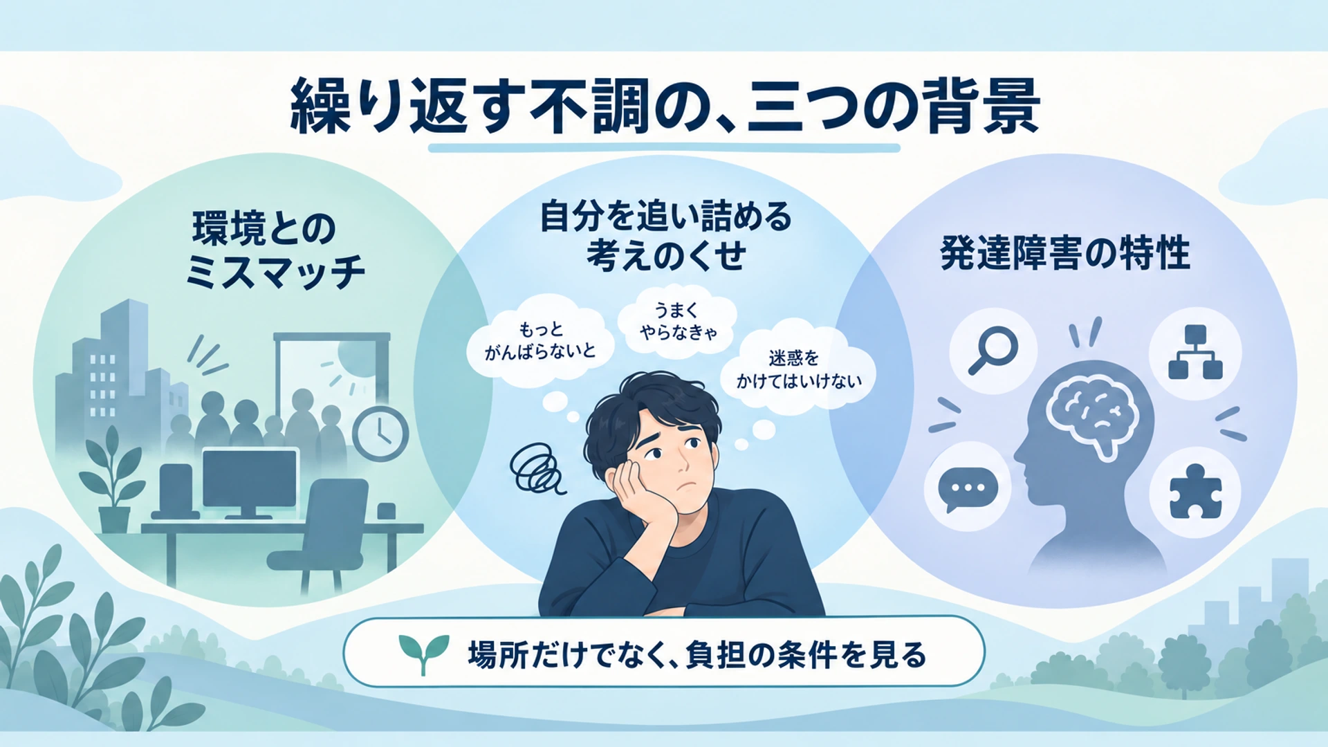 環境を変えても適応障害を繰り返す、三つの背景
