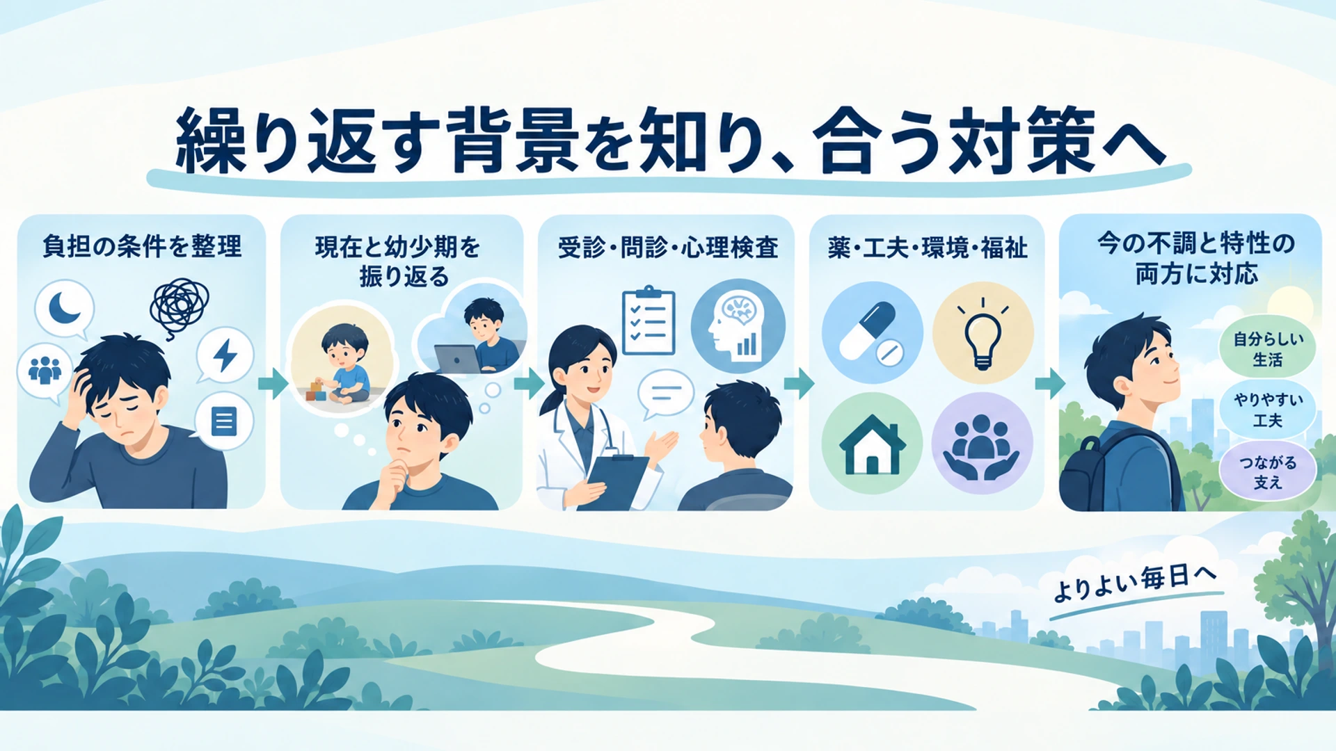 まとめ・繰り返す不調の背景を知り、対策につなげる