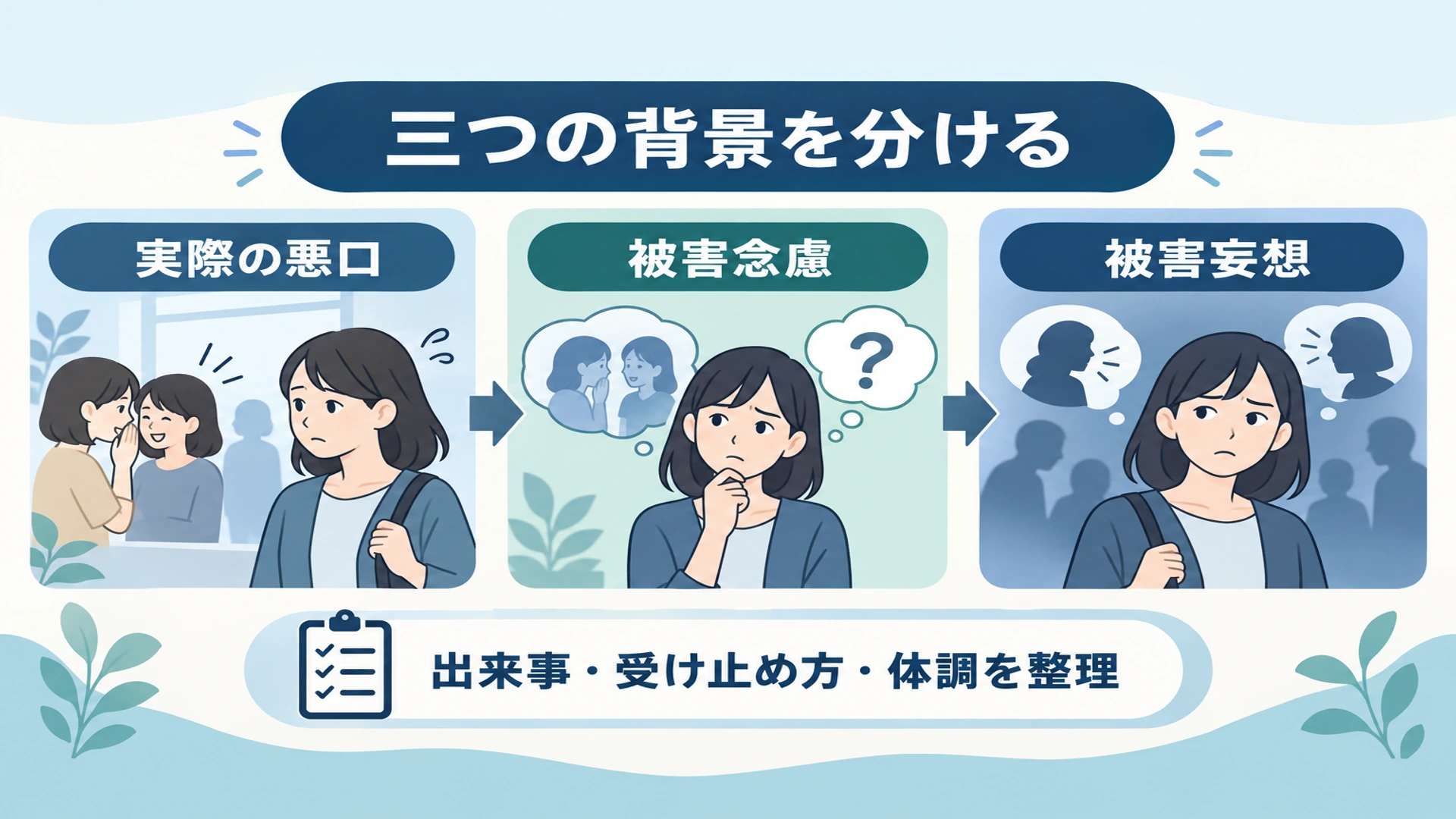 「悪口を言われた」と感じる三つの可能性