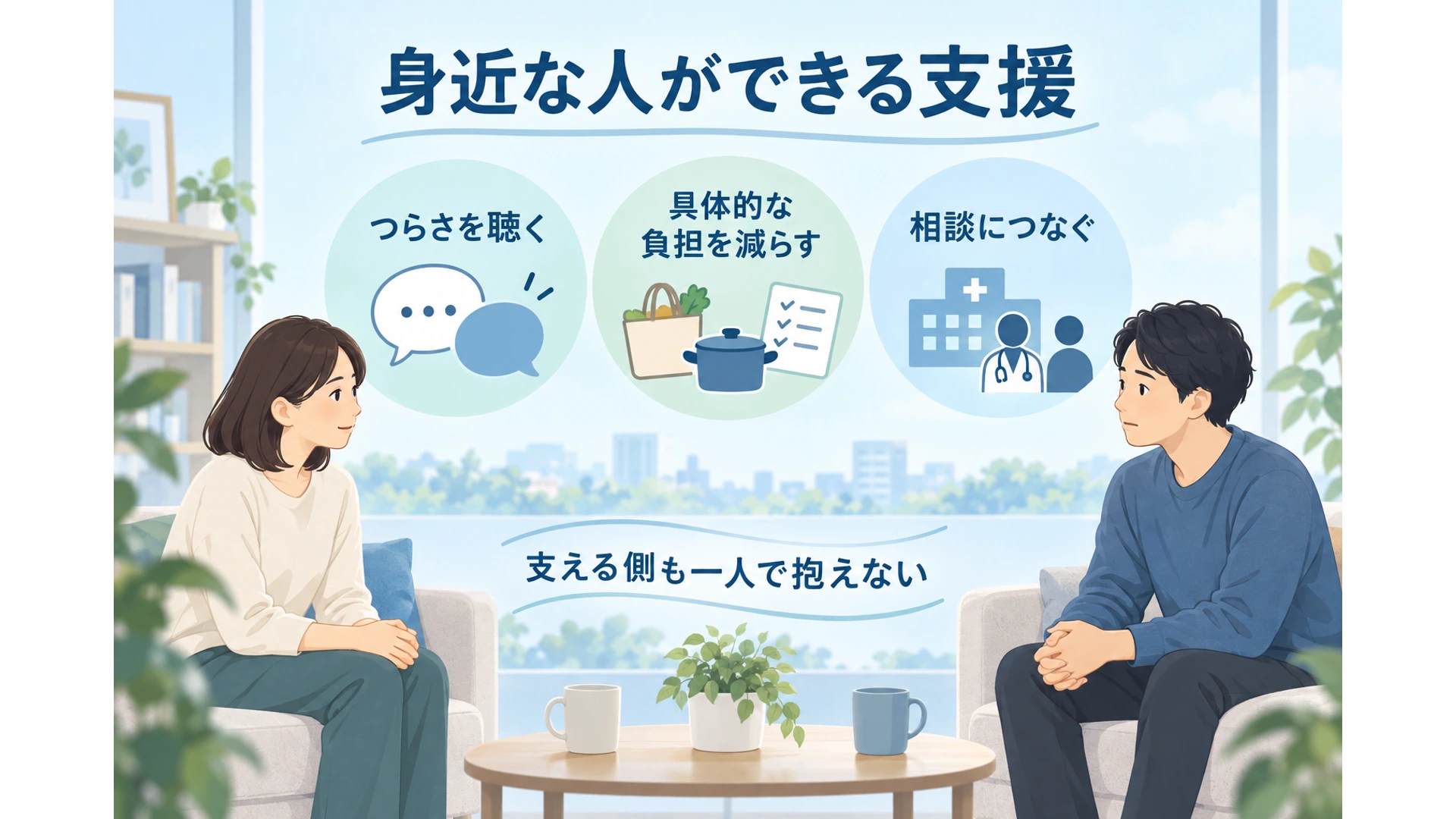 つらさを聴き具体的な負担を減らす