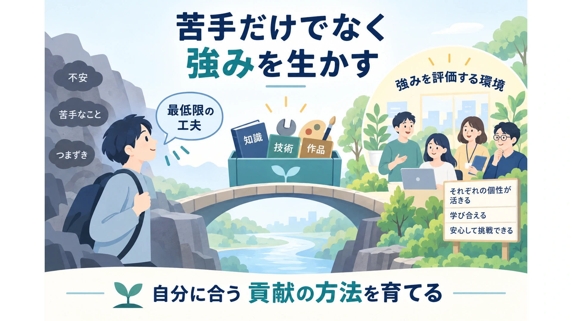 できる工夫と強みを評価する環境