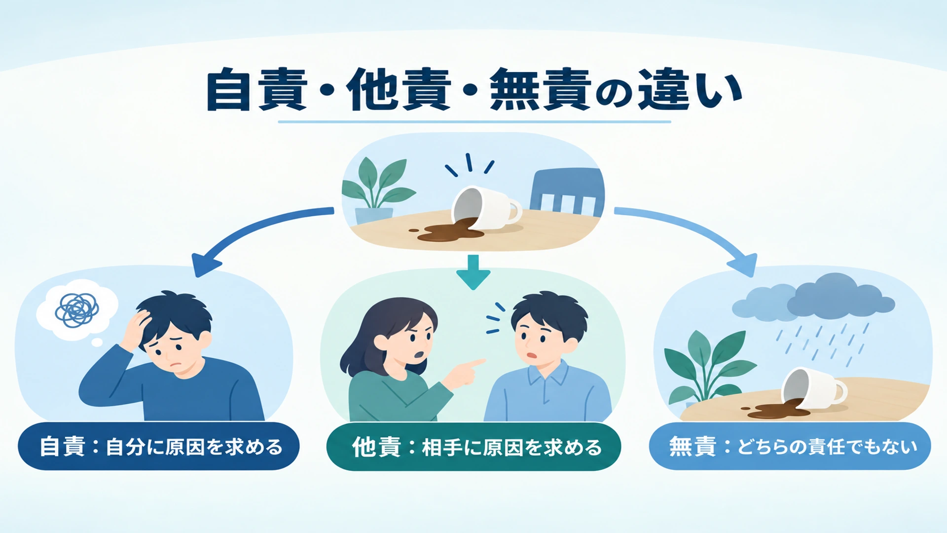 自責とは――自責感・自責思考と、他責・無責の違い