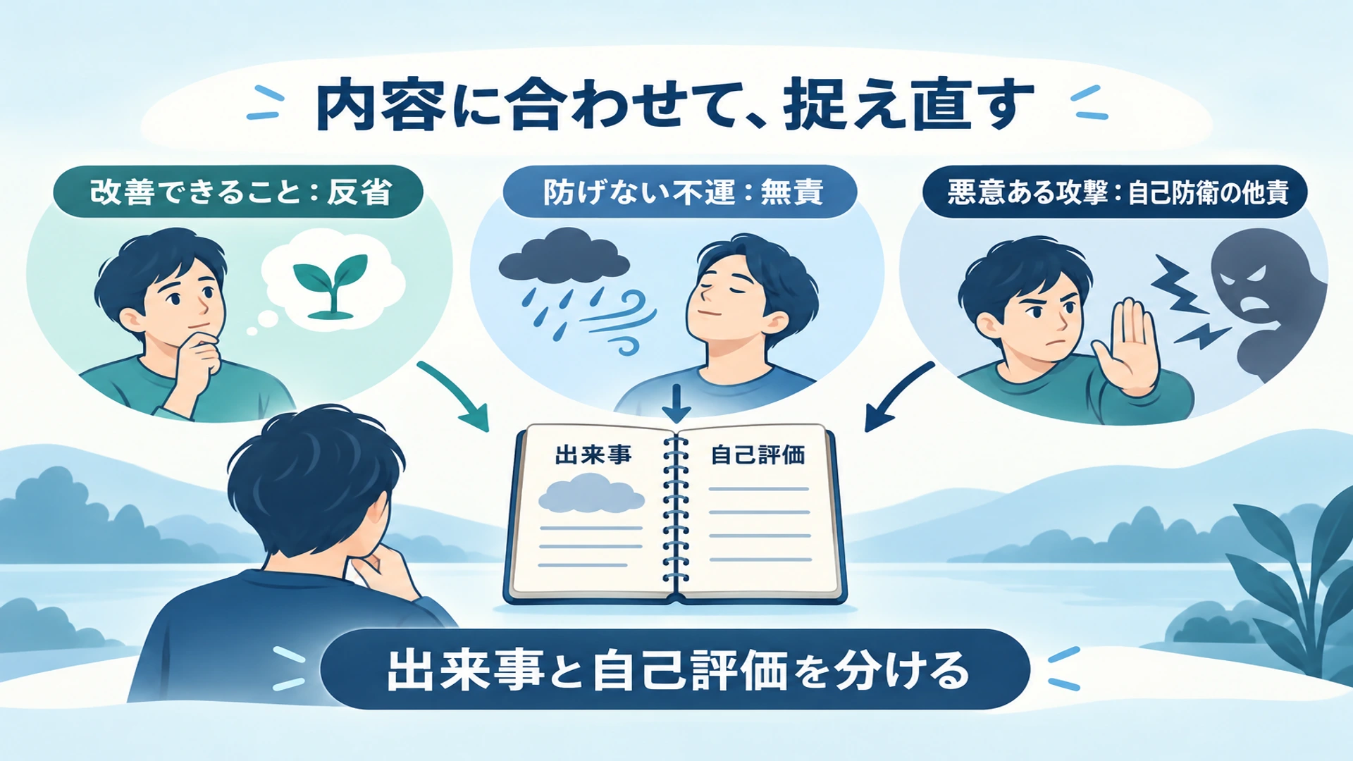 自分を責めることをやめたいときの対処法